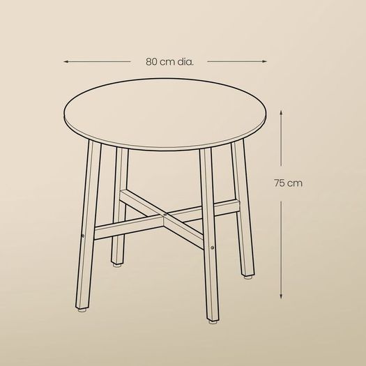 Dining table round wooden