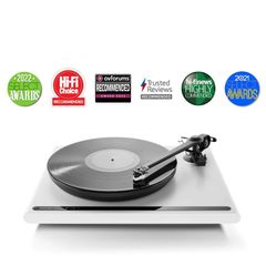 Rare Multy award winning Audiophile Quality Roksan Attessa Turntable ice White pristine condition Stunning bargain