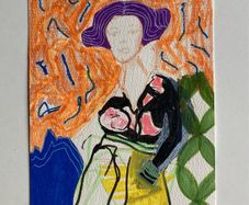 Original Art Figurative Drawing Lady drawing Fashion Art