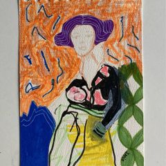 Original Art Figurative Drawing Lady drawing Fashion Art