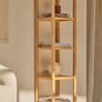 Bamboo Shelving Unit, 5 Shelves, 140 cm Image 4