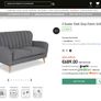 Harper Dark Grey 2-Seater Sofa EZ Living Furniture Image 5