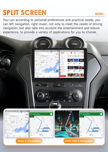 Android 14 10.1 Inch Car Radio GPS for Ford Mondeo 2010-2014 Multimed Multimedia Player DSP WIFI No 2 din 2din DVD