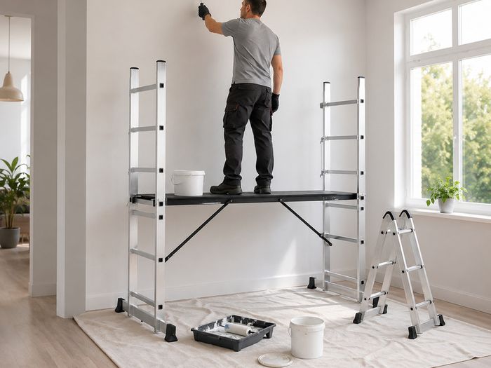 Mobile Aluminium Work Platform & Multifunction Scaffold Ladde