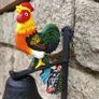 Cast Iron Hand Painted Rooster Bell Image 3