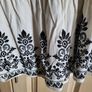 F&F Long folk summer maxi skirt off white black S NEW Image 4