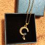 Celestial Necklace  Moon, Star & Sparkle Charm Image 4
