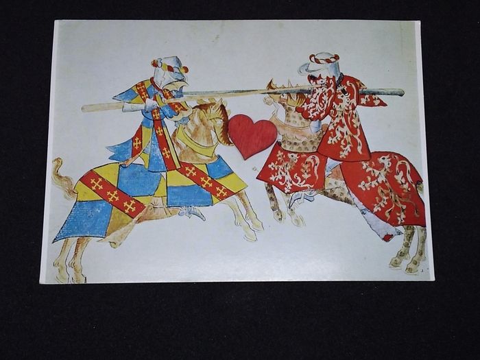 The British Library Series - The Military Roll of Arms - Postcard  , 1976