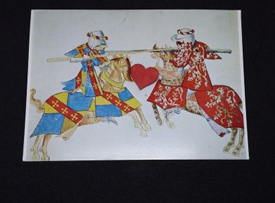 The British Library Series - The Military Roll of Arms - Postcard  , 1976