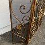 Ornate antique brass fire guard Image 5