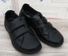 Hotter Stability ladies black standard fit Leap 2 touch fastening shoes UK 4