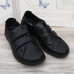 Hotter Stability ladies black standard fit Leap 2 touch fastening shoes UK 4