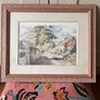 Original S.J. Bourne Framed Country Landscape Watercolor Print 39x32.2cm Image 2