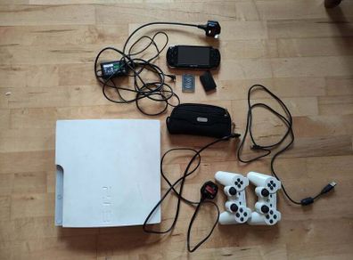 PSP 2000 + PS3 PS3 White CECH - 3003B 320GB Slim version Bundle
