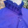 Purple Vintage 80s Sporting Dress high ruffle collar size medium Postage included Image 2