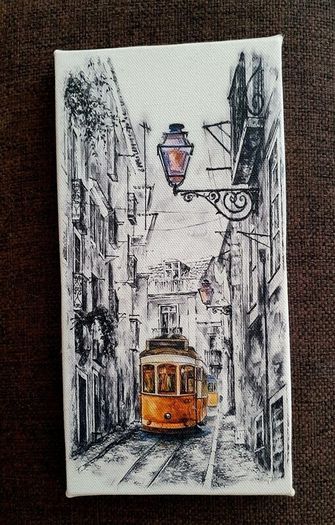 Lisbon Tram Canvas Wall Art