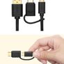 Ugreen 1M 2-in-1 (USB-C & Micro USB) QC 3.0 Fast Charger & Data Sync Gold Plated Cable (Brand New/Warranty) Image 10