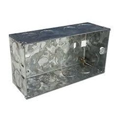 2 Gang Flush Metal Boxes 47 mm deep