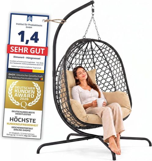Hanging Chair with Frame Hanging Basket - Indoor and Outdoor Hanging Chair