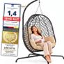 Hanging Chair with Frame Hanging Basket - Indoor and Outdoor Hanging Chair Image 2