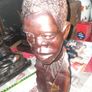 Large Antique Wood African Carved African Head postage available or collection on all my items, Image 2