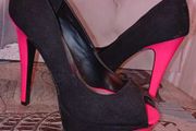 Black and Pink High Heels Size 7