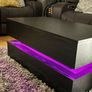 Black LED Coffee Table Image 2