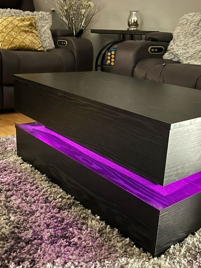 Black LED Coffee Table