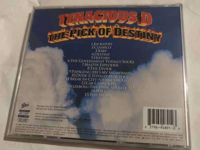Tenacious D Limited Edition 3D Cover Cd