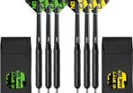 FREE P&P Steel Darts Set, Professional 23g Darts Tip with Non-Slip Stainless Steel Shaft, Poly Flights, PVC Shafts, Dart Sharpener, Rubber Rings, Flight Protecter, with Gift Box