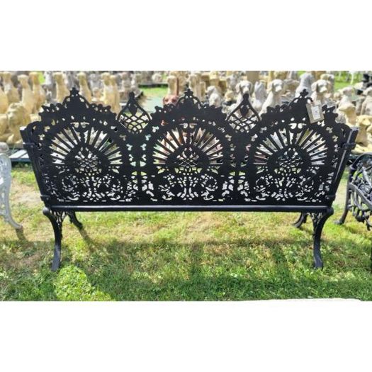 Bench Cast Iron Crown Large Black CH R 714 B