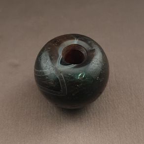 Vintage Natural Pattern Suliemani Tire Shape Agate Bead Amulet