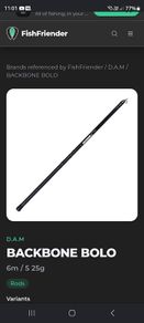 DAM Backbone(Germany) telescopic float rod, 6 meters long, in excellent condition.