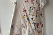Zara dainty butterfly pattern white dress