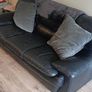 Black leather Sofa Image 2