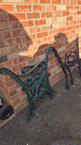 iron cast garden bench sides end