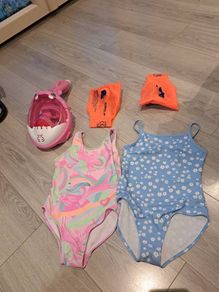 Kids Swimming mask. Swimsuits. Arm bands size 4-7 yo