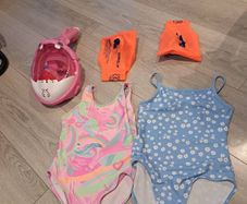Kids Swimming mask. Swimsuits. Arm bands size 4-7 yo