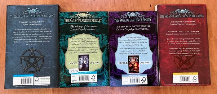 Darren Shan, Books 1-4 The Saga of Larten Crepsley