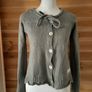 Knitted cardigan Odd Molly with a tie-neck front buttons grey size S Image 2
