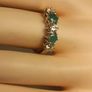 18ct Gold Vintage Diamond and Emerald 5 Stone Ring Image 9