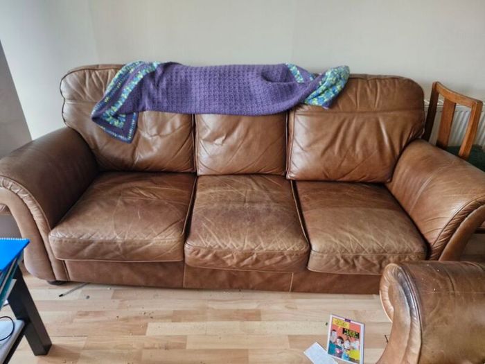 Leather 3-piece suite