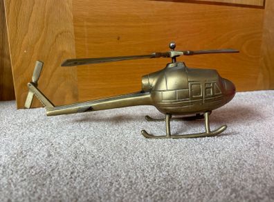 Large Vintage Brass Helicopter