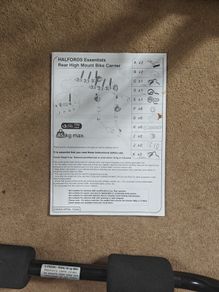 Halfords rear mount bike rack for 3 bicycles