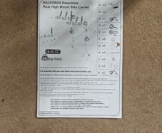 Halfords rear mount bike rack for 3 bicycles