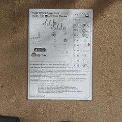 Halfords rear mount bike rack for 3 bicycles