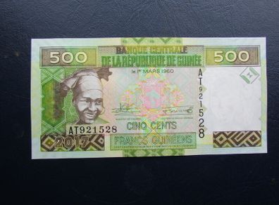 Guinea 2017.500 francs .Uncirculated Banknote.