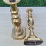 19th-century English brass candlesticks of the "King of Diamonds" type Image 3