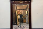 Empire Style Mahogany Mirror with Brass Mounts