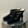 Black Suede Mules Image 5